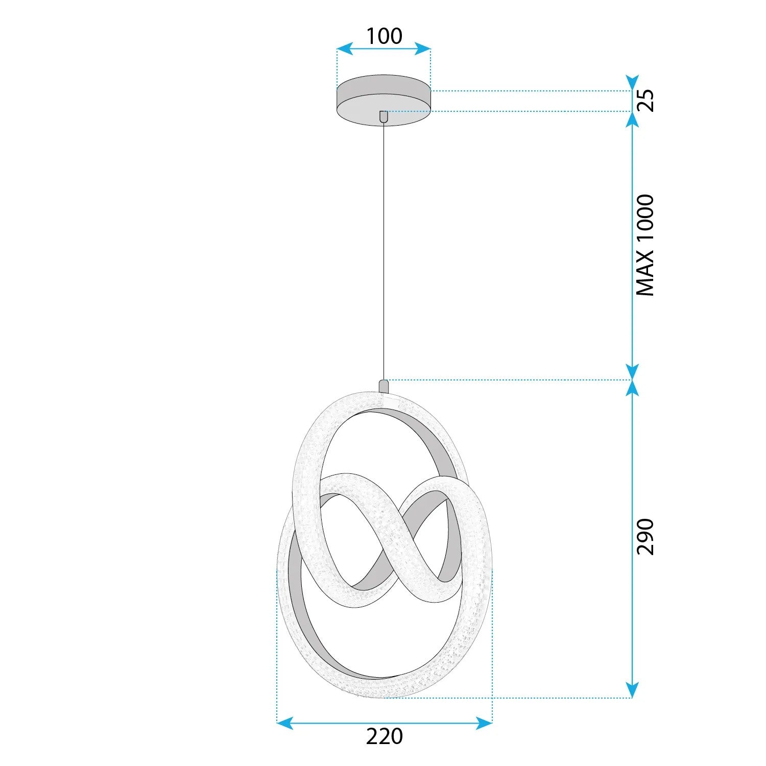 LAMPA WISZĄCA LED G068-CP Złota 7