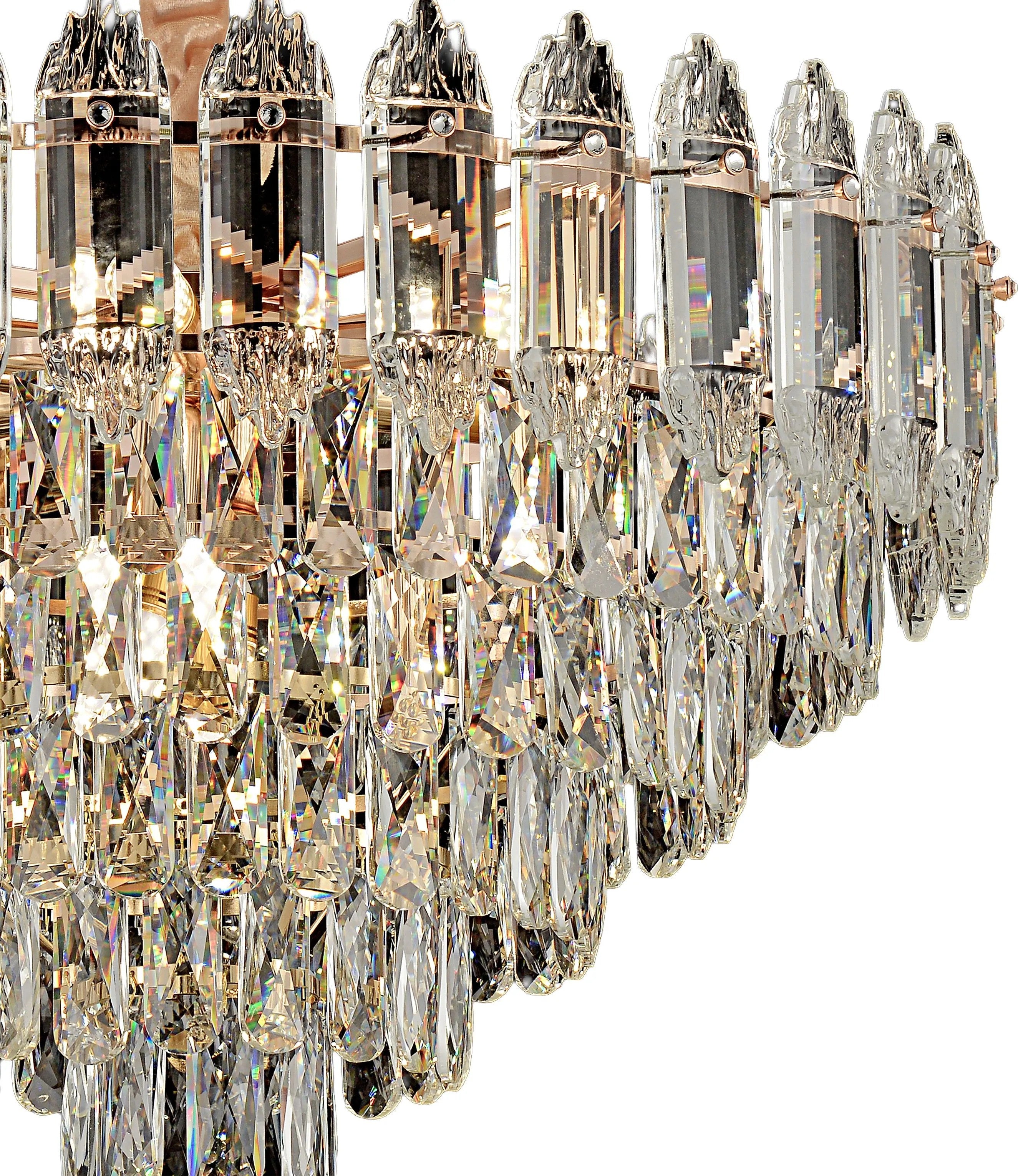 Lampa Wisząca Z Kryształami G057-CP 50cm Złota 7