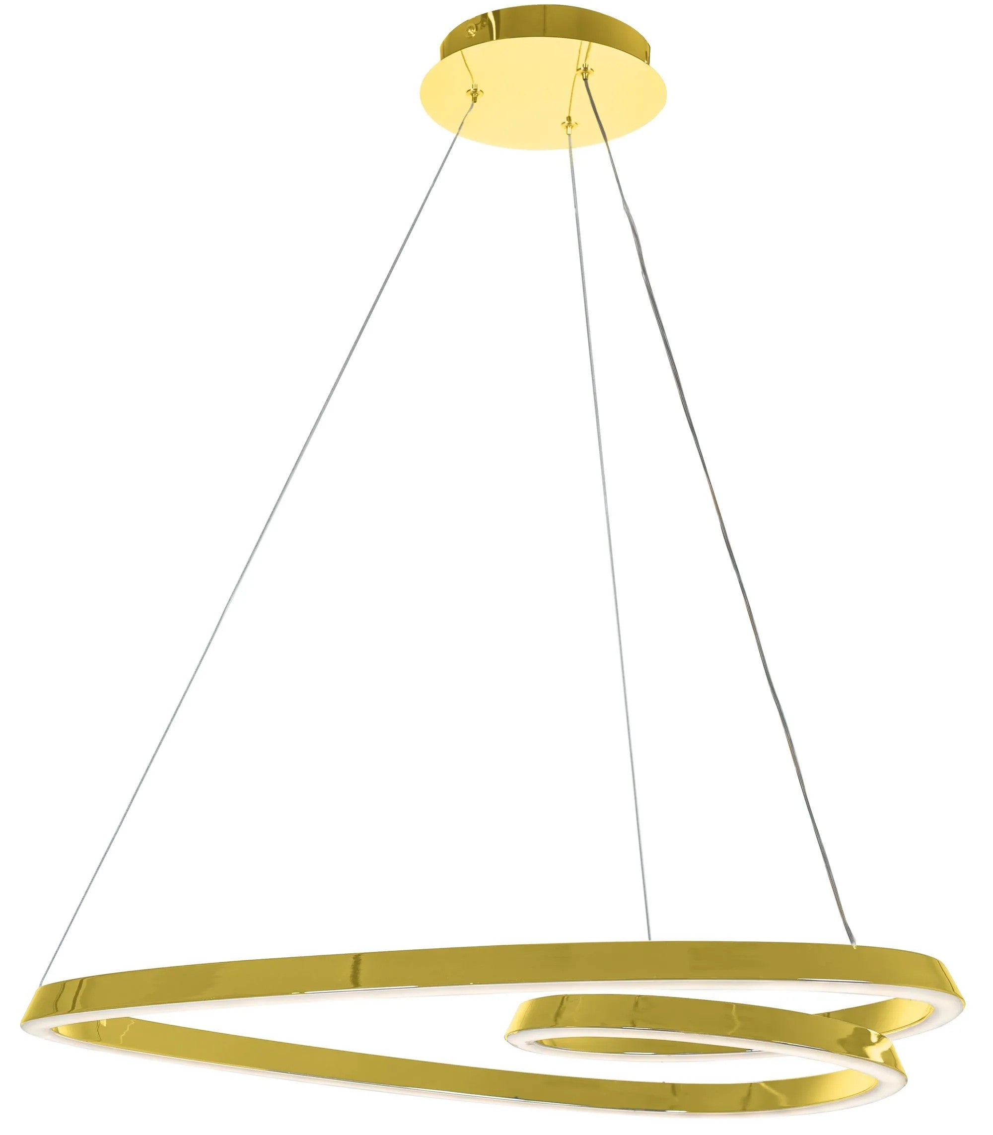Lampa Sufitowa Wisząca Loop LED APP797-cp Złota + Pilot 7