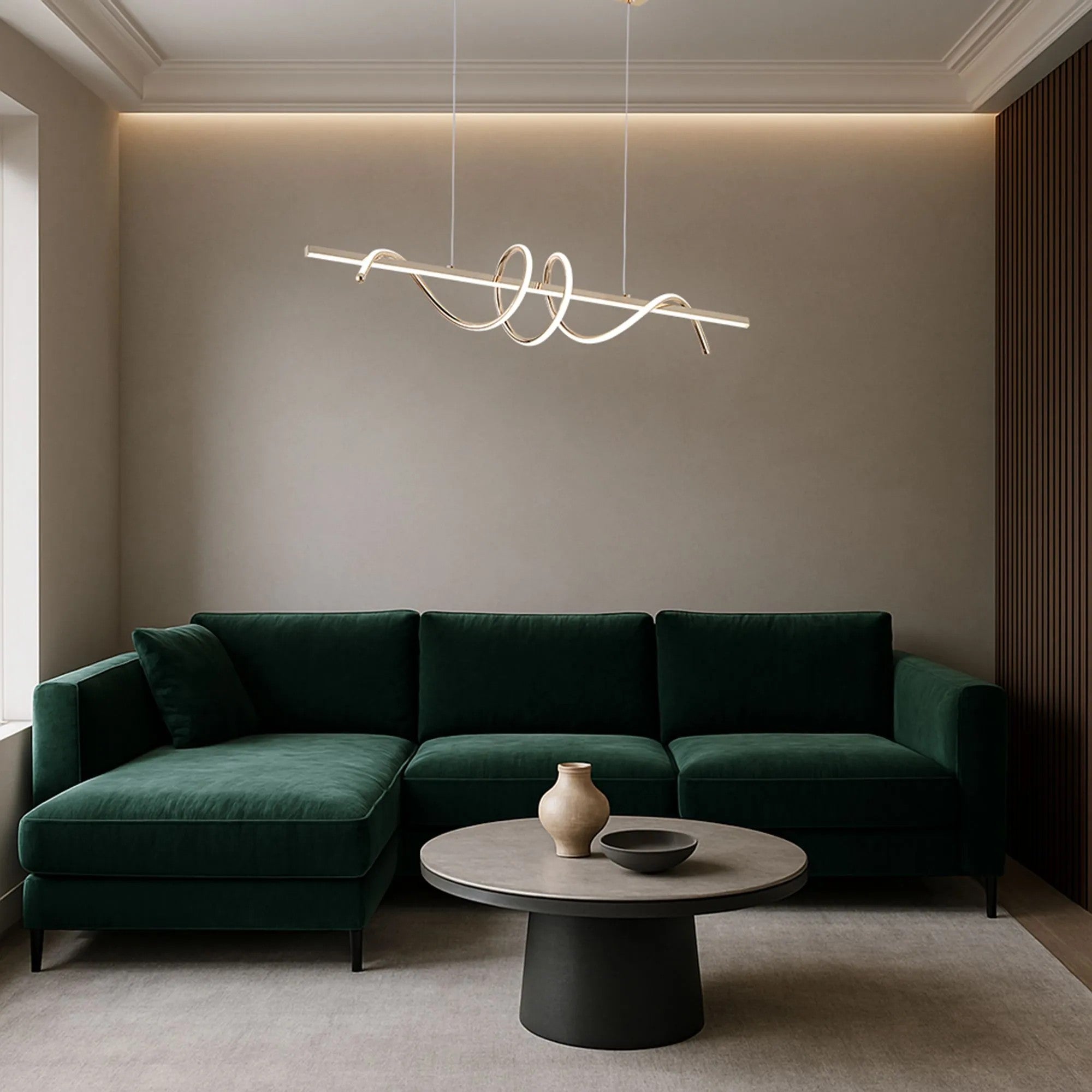 LAMPA WISZĄCA LED G065-CP Złota 7