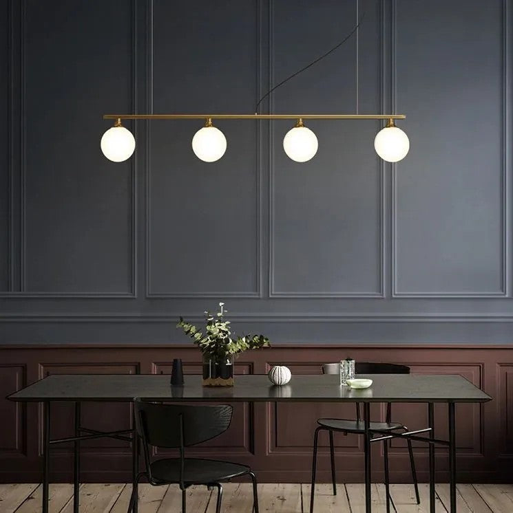 Lampa Wisząca Szklane Kule 4 Szt APP675-4CP Złota 7