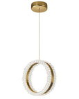 LAMPA SUFITOWA WISZĄCA LED LHJ098-CP ZŁOTA 7