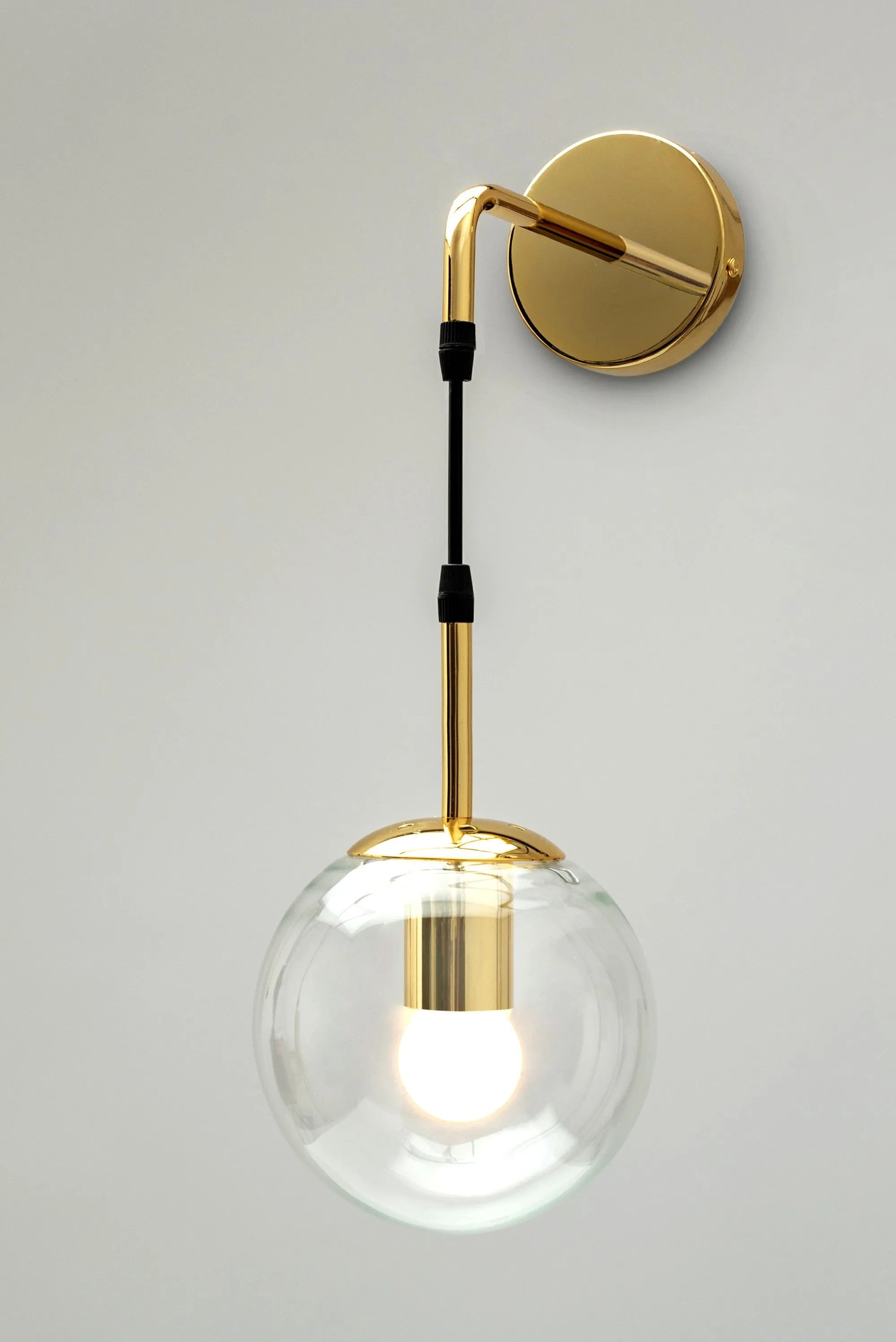 Lampa Ścienna Kinkiet Szklany APP685-1W Złota 7