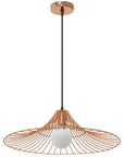 Lampa Sufitowa Wisząca Płaska Okrągła Loft APP483-1CP Różowe Złoto 7