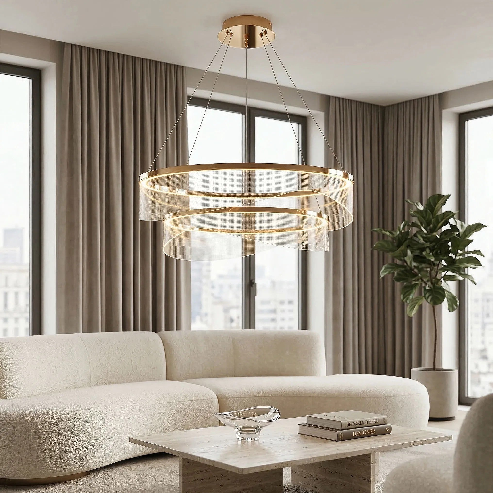 LAMPA SUFITOWA WISZĄCA G146-2CP ZŁOTA 7