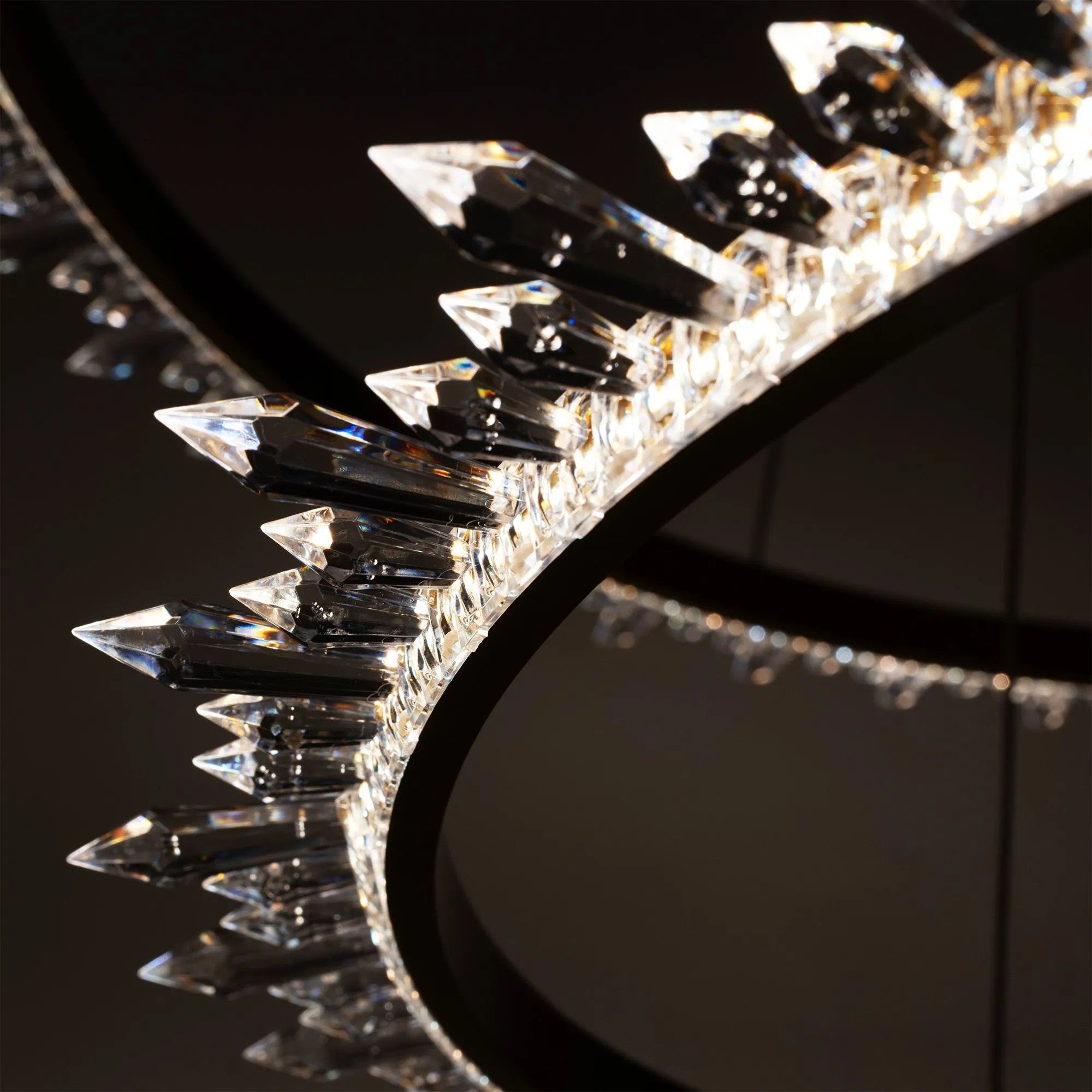 KRYSZTAŁOWA LAMPA SUFITOWA LED APP1609-3C ZŁOTA 7