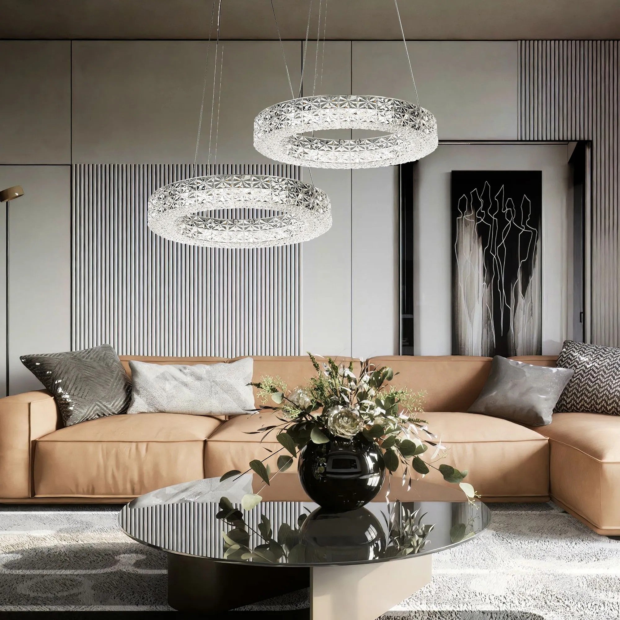 LAMPA WISZĄCA LED MS004-CP 40cm Chrom 7