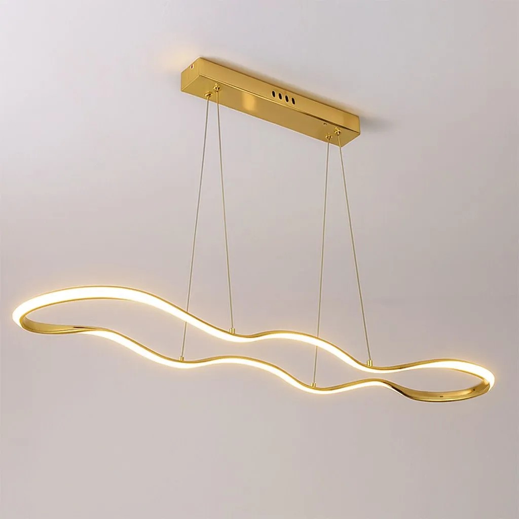 LAMPA SUFITOWA WISZĄCA LED LHJ028-CP 100cm Złota 7