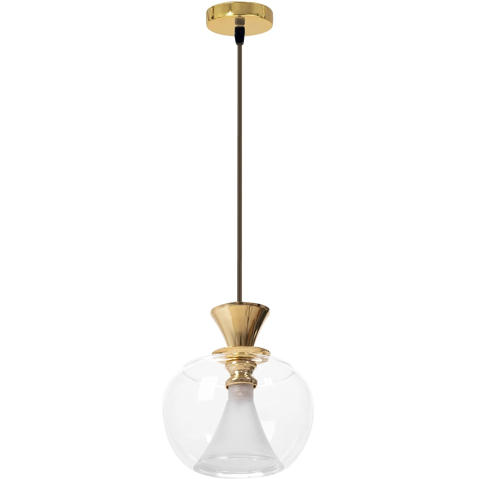Lampa Sufitowa Wisząca Szklana Kula APP902-1CP Złota 7