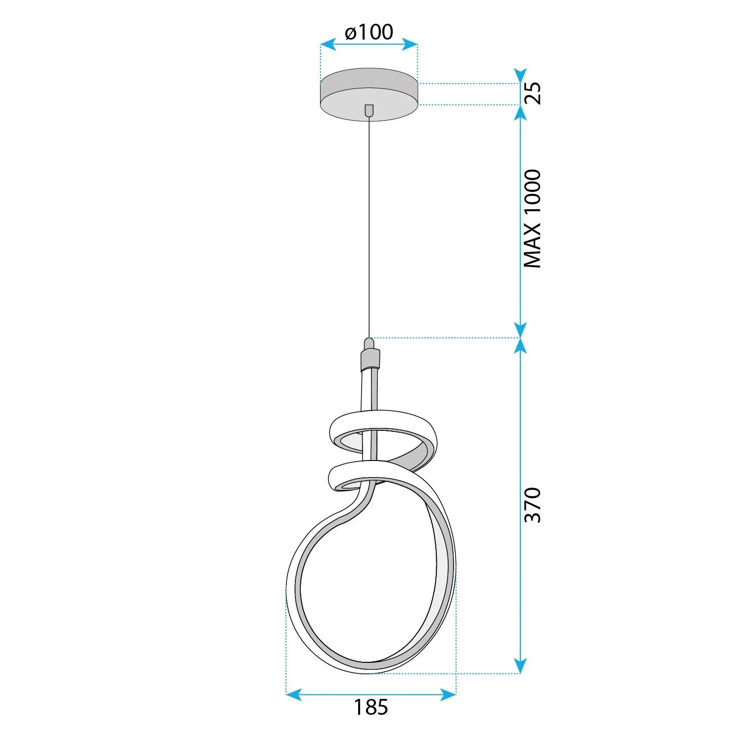 LAMPA WISZĄCA LED G071-CP ZŁOTA 7