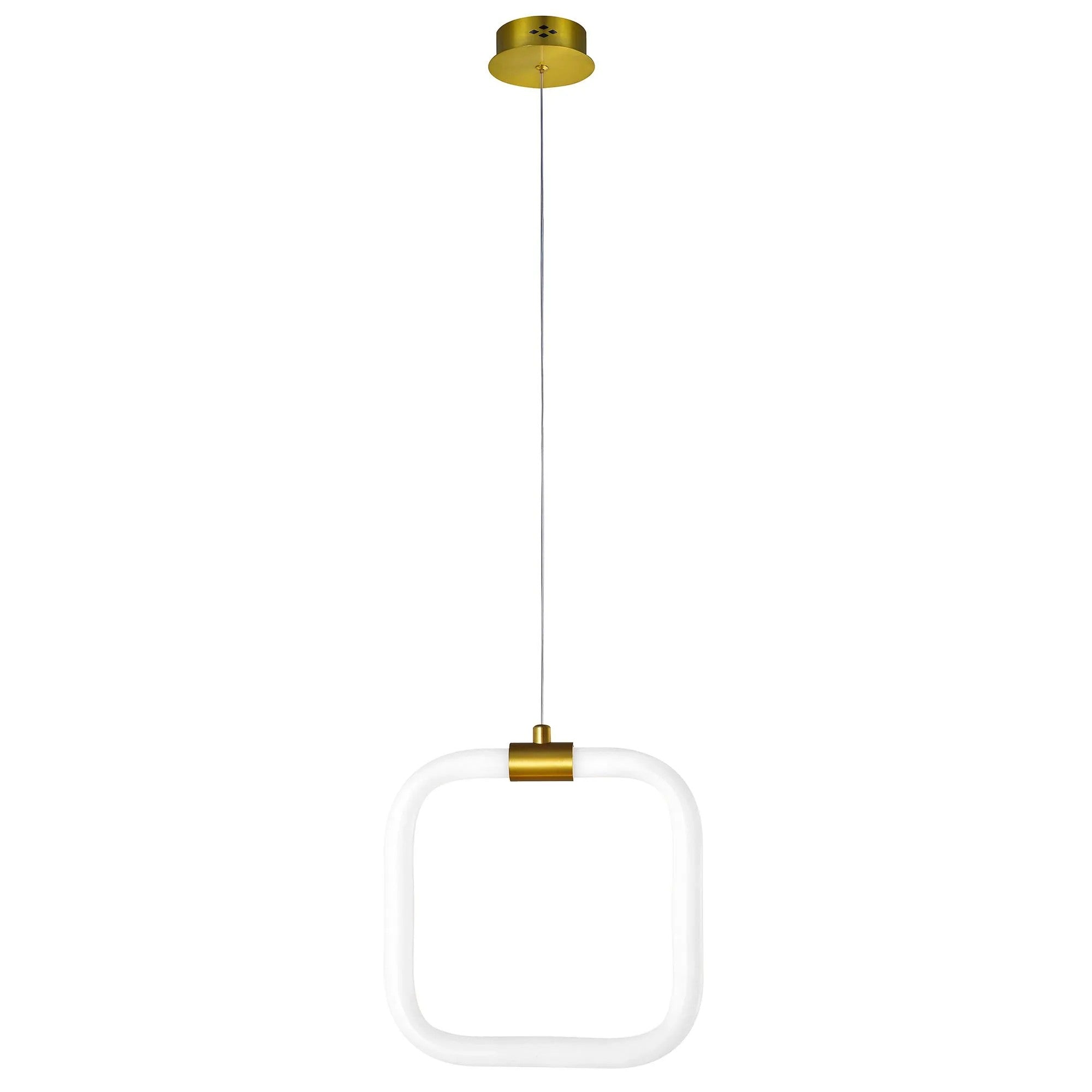 LAMPA SUFITOWA WISZĄCA LED LHJ057-CP1 ZŁOTA SZCZOTKOWANA 7