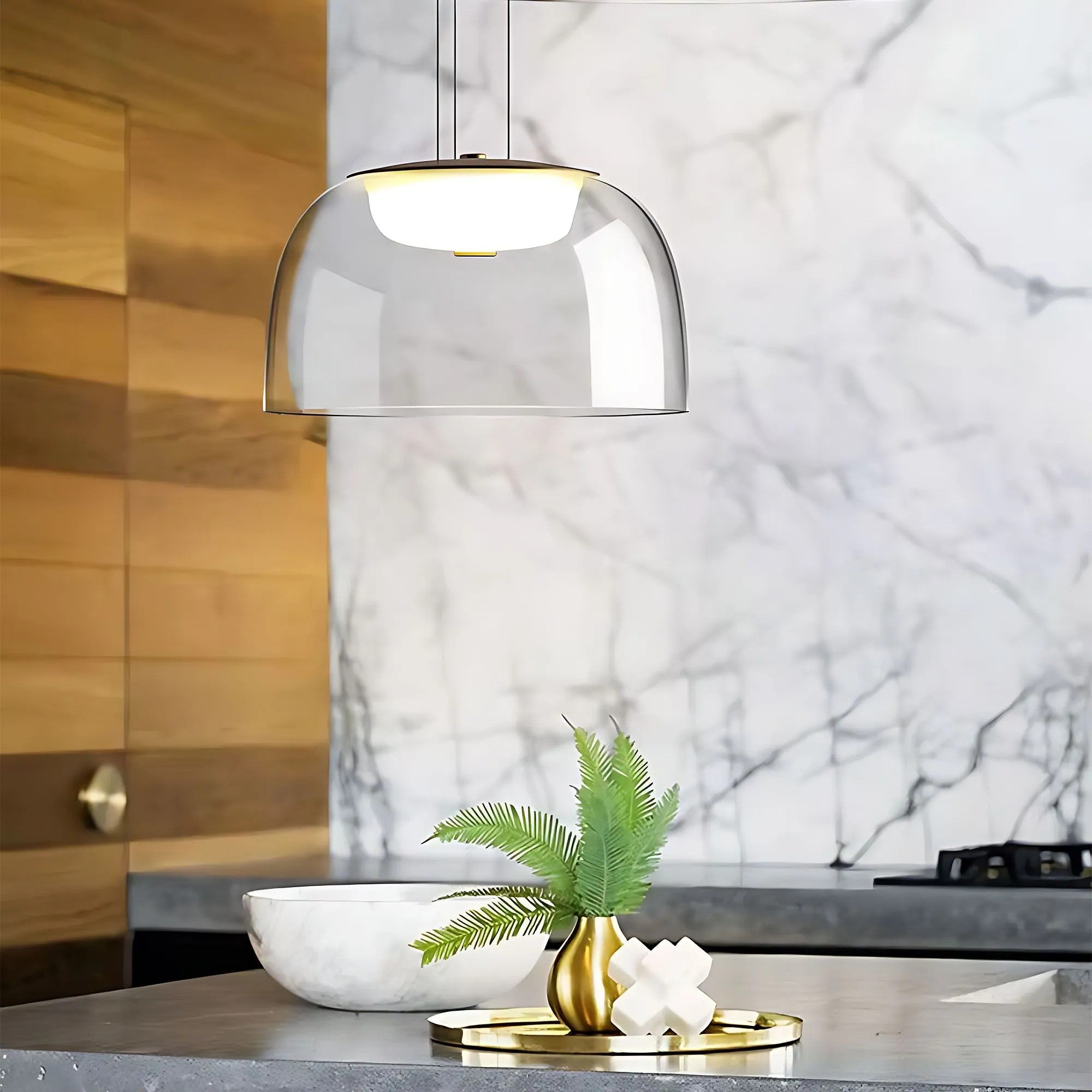 LAMPA WISZĄCA LED APP1690-1PC B Złota 7