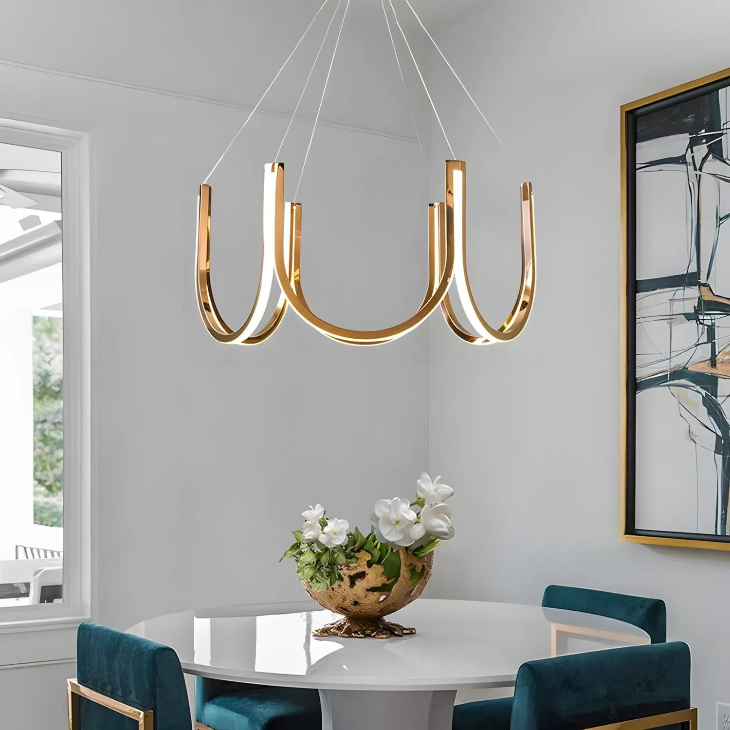 LAMPA WISZĄCA LED APP1749-CP Złota 7