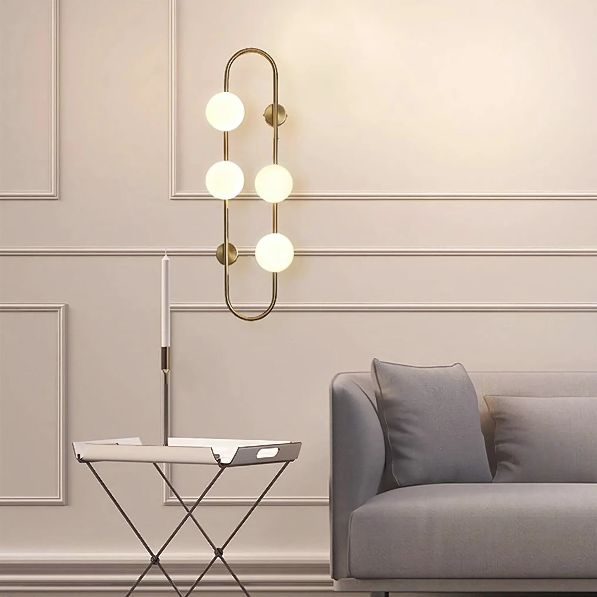 LAMPA ŚCIENNA KINKIET APP1144-4W Złota 7
