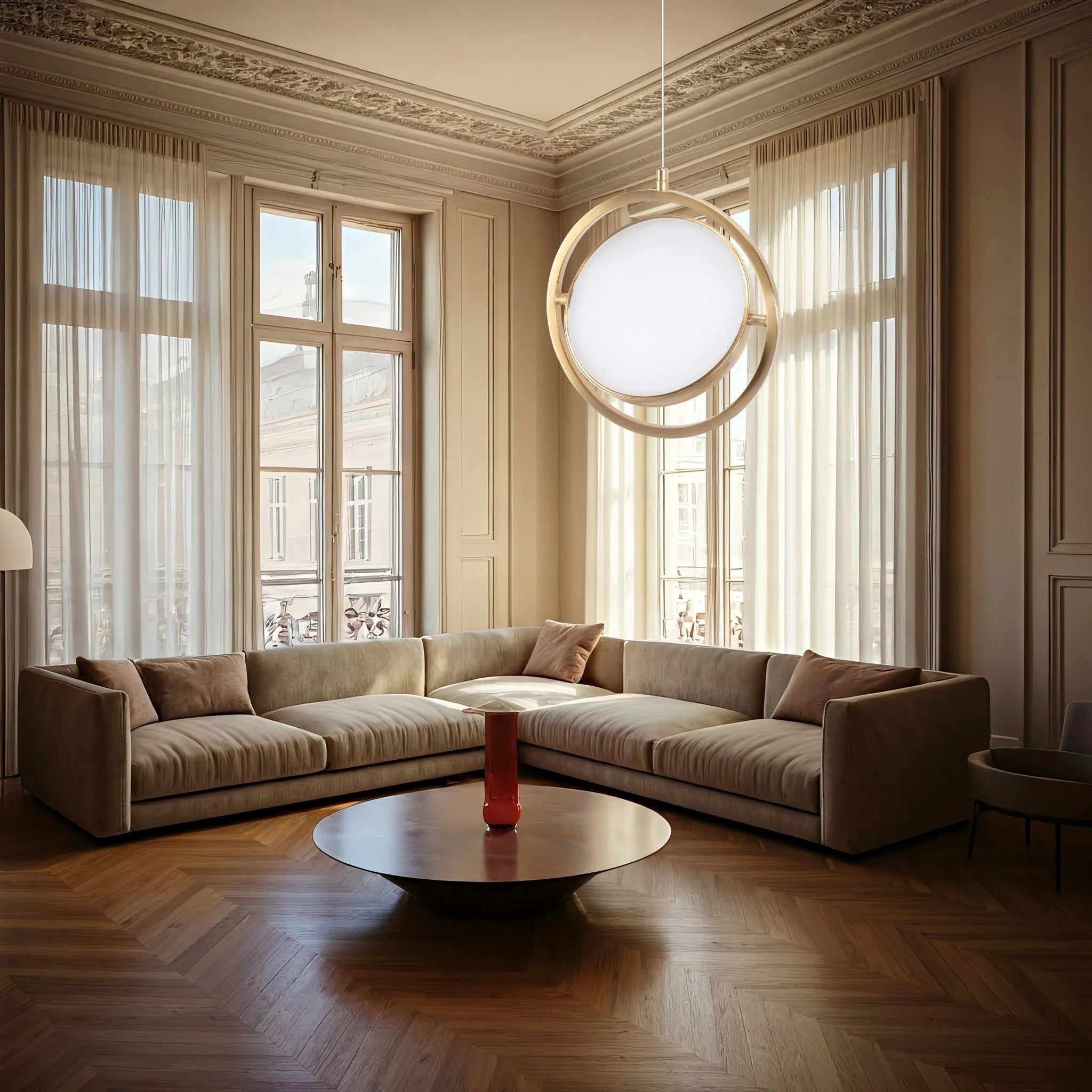 LAMPA WISZĄCA LED APP1791-CP Złota Szczotkowana 7