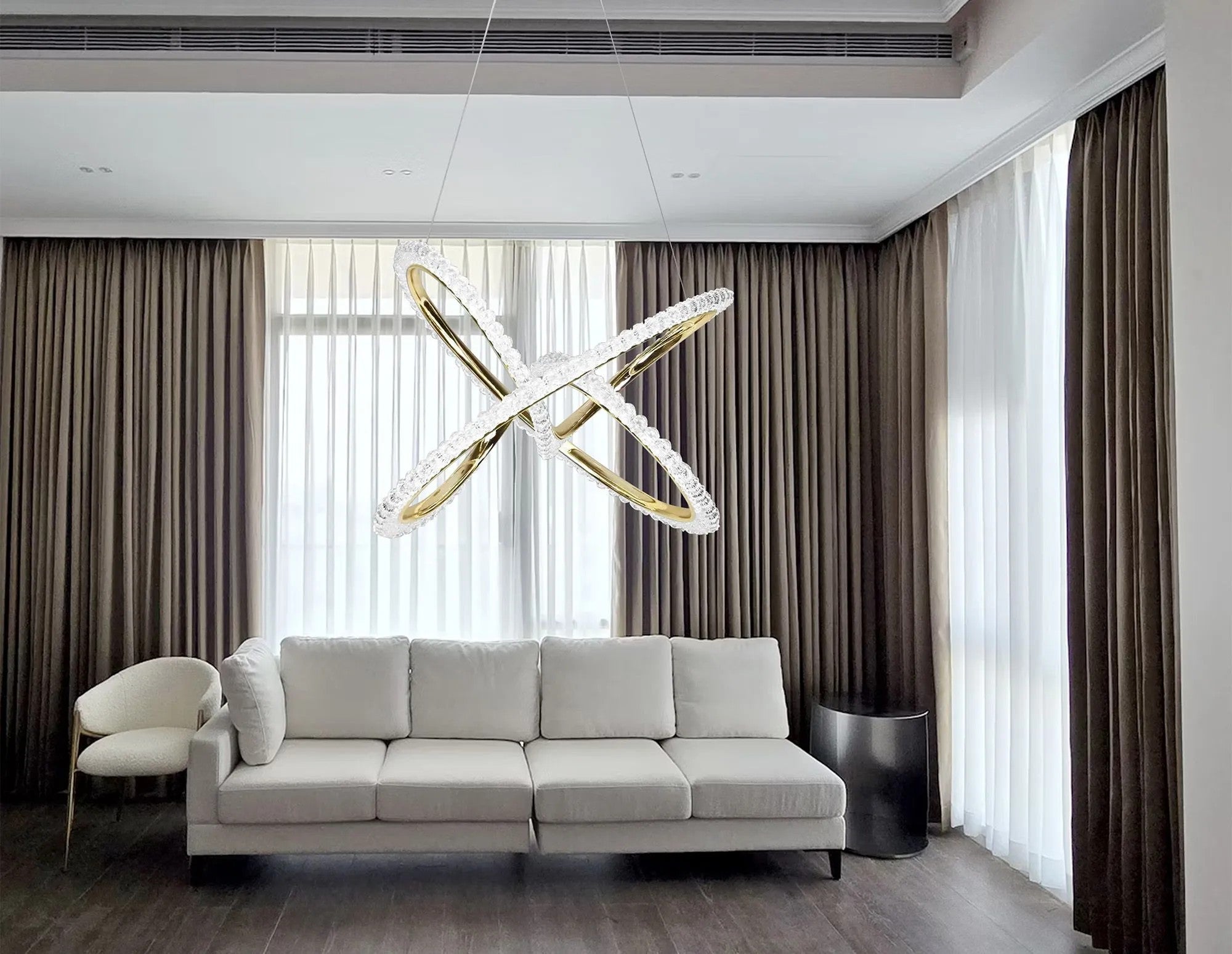 LAMPA WISZĄCA LED G035-CP ZŁOTA 7