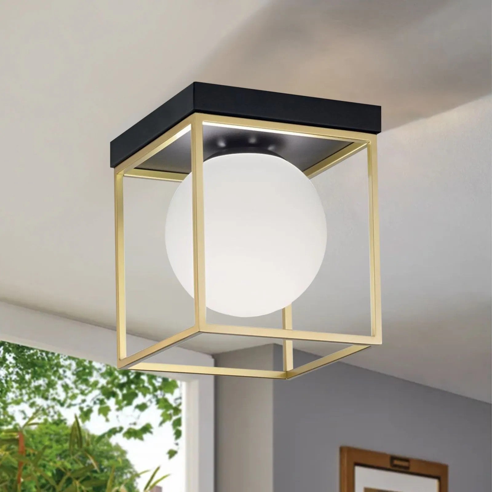 Lampa Sufitowa Plafon APP1166-1C Gold White 7