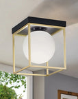 Lampa Sufitowa Plafon APP1166-1C Gold White 7