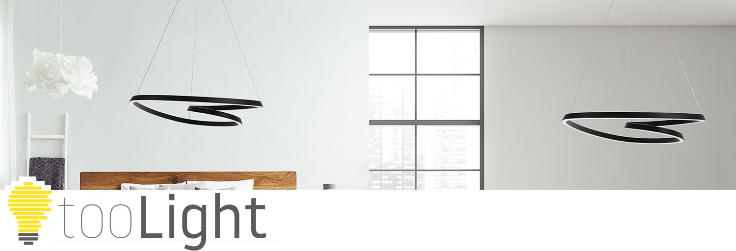 Lampa Sufitowa Wisząca Loop LED + Pilot APP796-cp Czarna