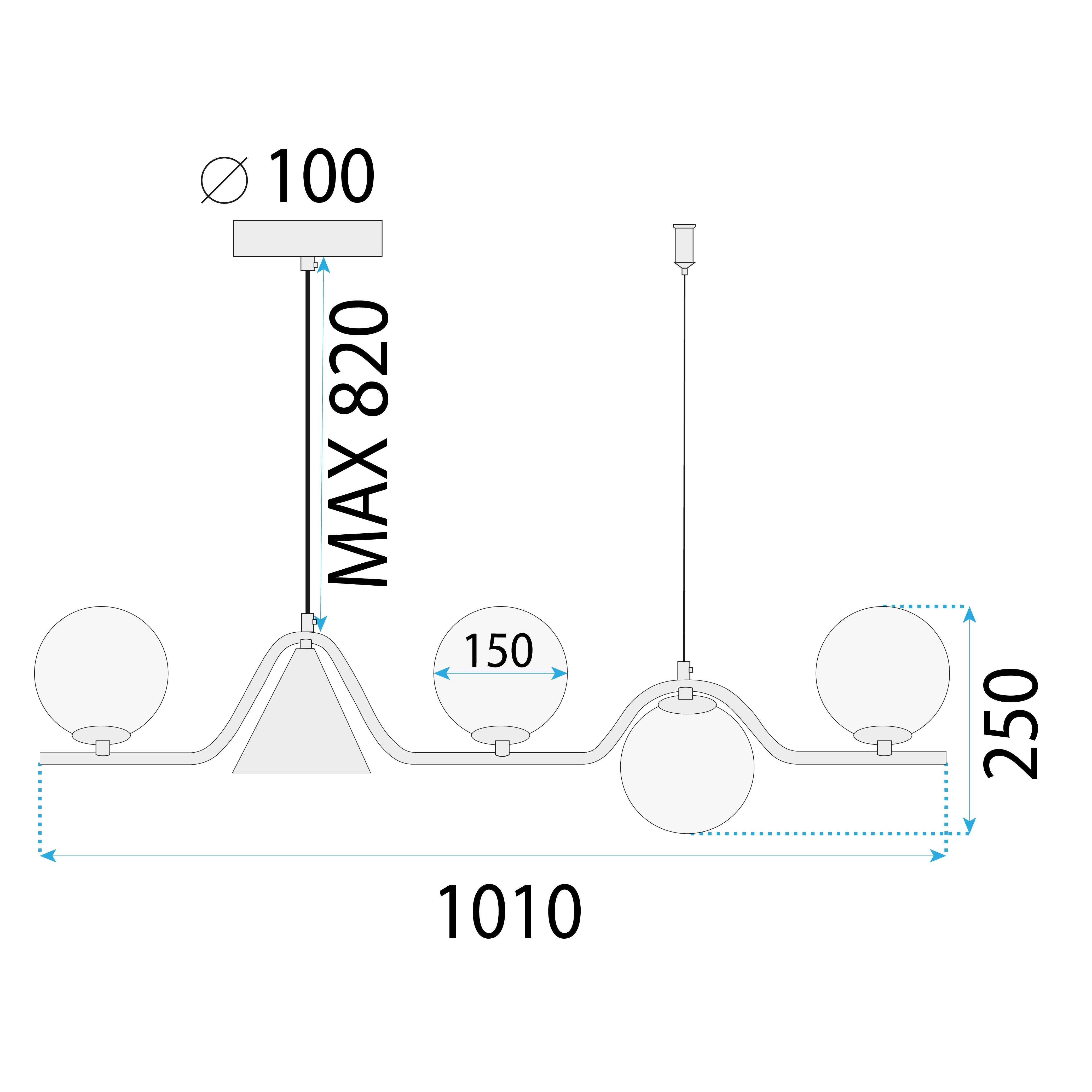 Lampa Sufitowa Wisząca Gold APP1662-5CP 7