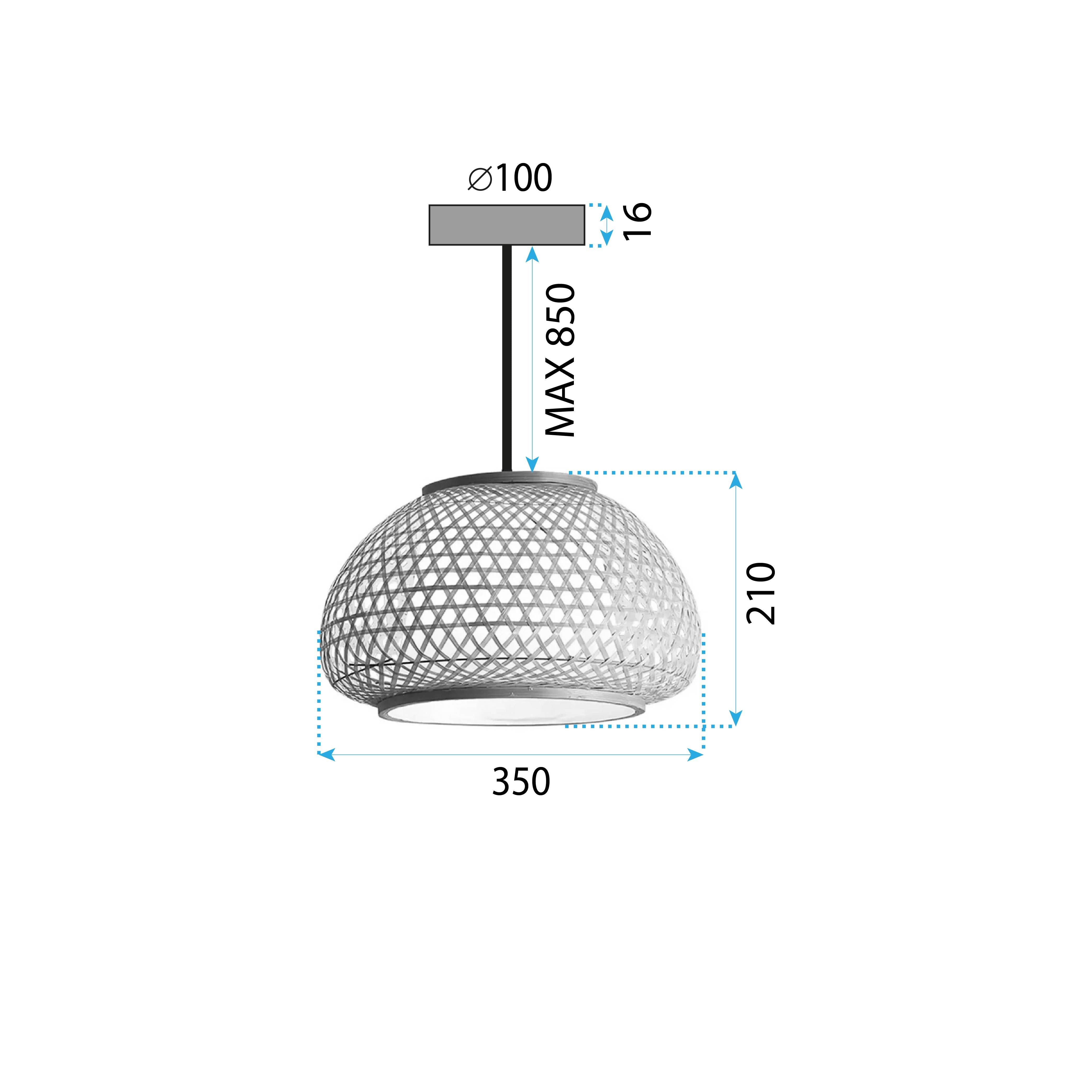 Lampa Wisząca Bambusowa APP1648-1CP 6