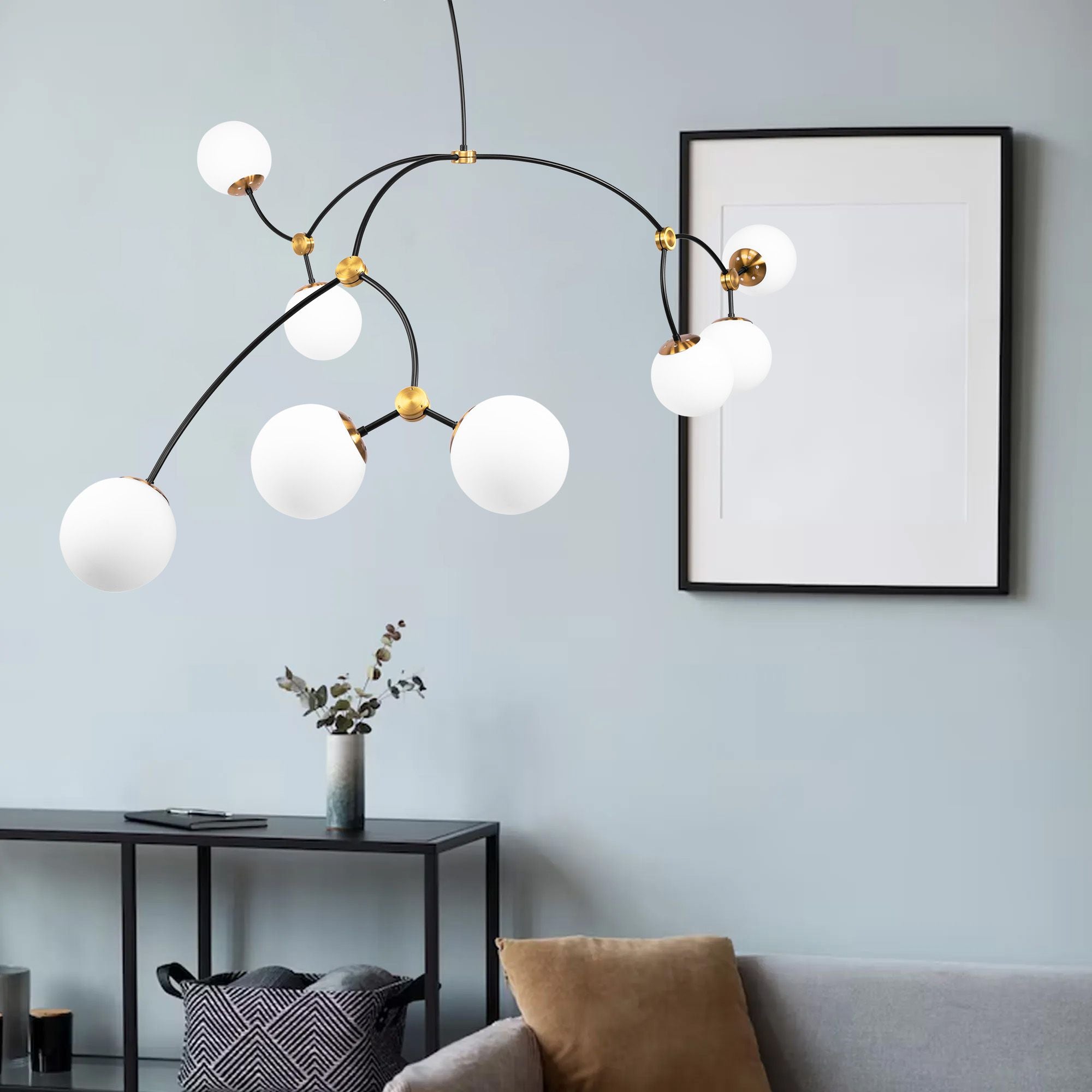 Lampa Wisząca Sufitowa Czarny Mat APP1673-8CP 8