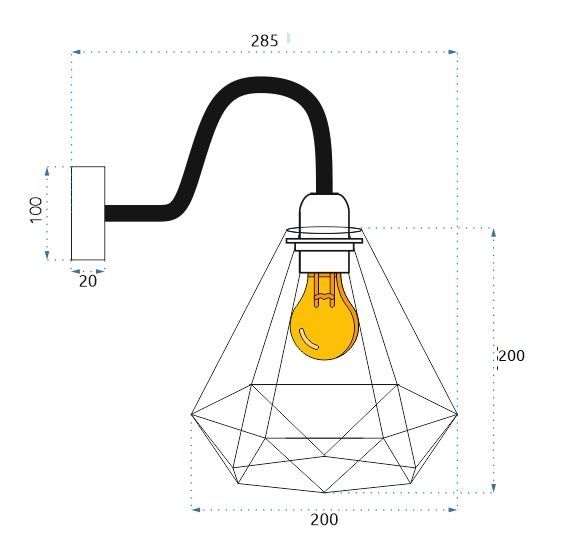 Lampa Kinkiet Ścienny Loft 392229 Złota