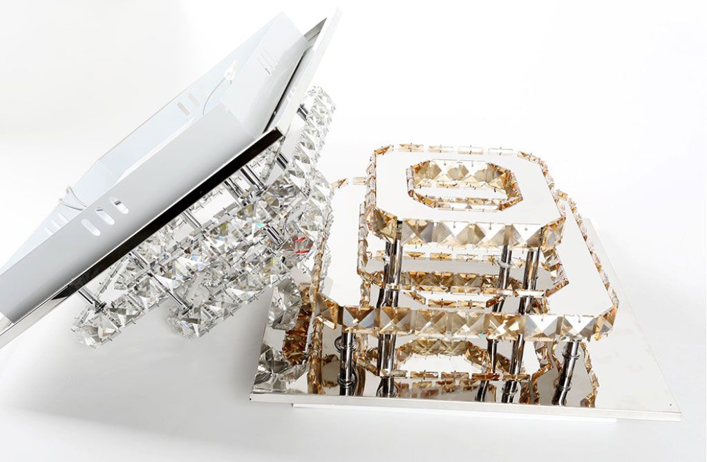 Lampa Sufitowa Kryształowa Plafon LED 24W Kwadratowa APP409-C APP410-C