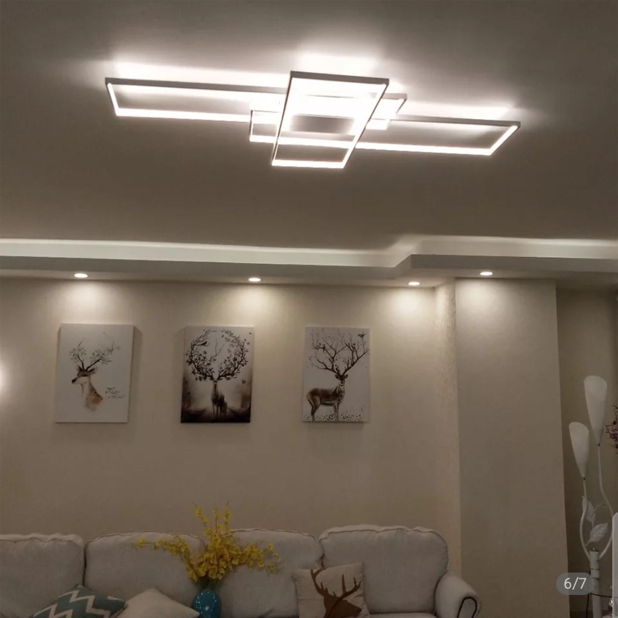 Lampa sufitowa nowoczesna LED + PILOT APP660 Biała
