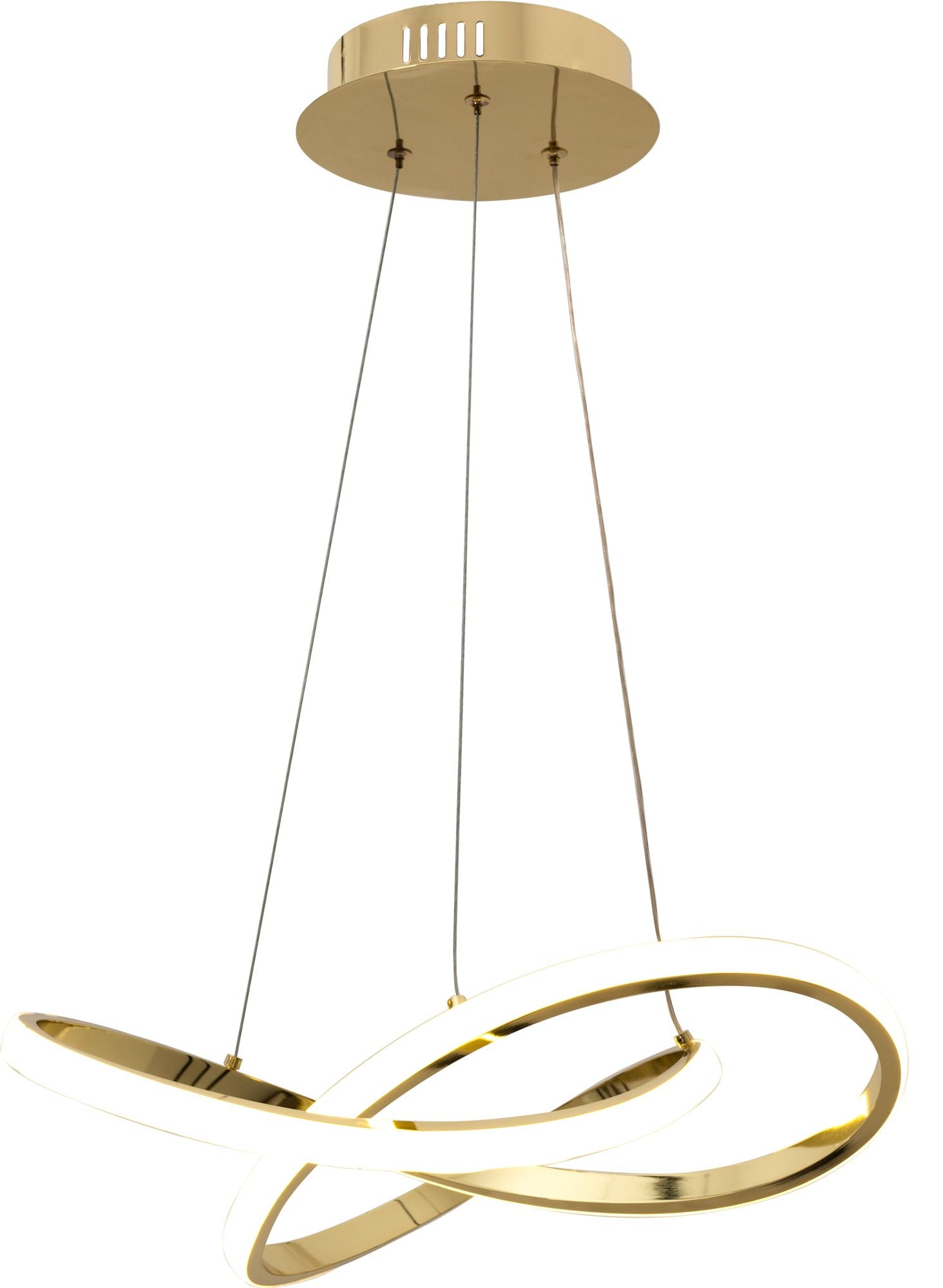 Lampa Sufitowa Wisząca Ring Nowoczesna LED + Pilot APP390-CP Złota