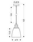 Lampa wisząca chromowa szklany klosz Voice Candellux 31-70821