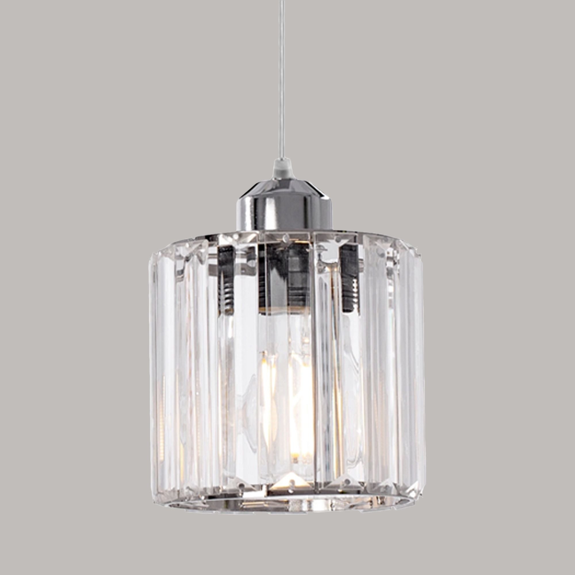 Lampa Sufitowa Kryształ APP508-1CP Srebrna