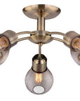 Lampa sufitowa patynowa druciany abażur 5x60W Gliva 35-56603