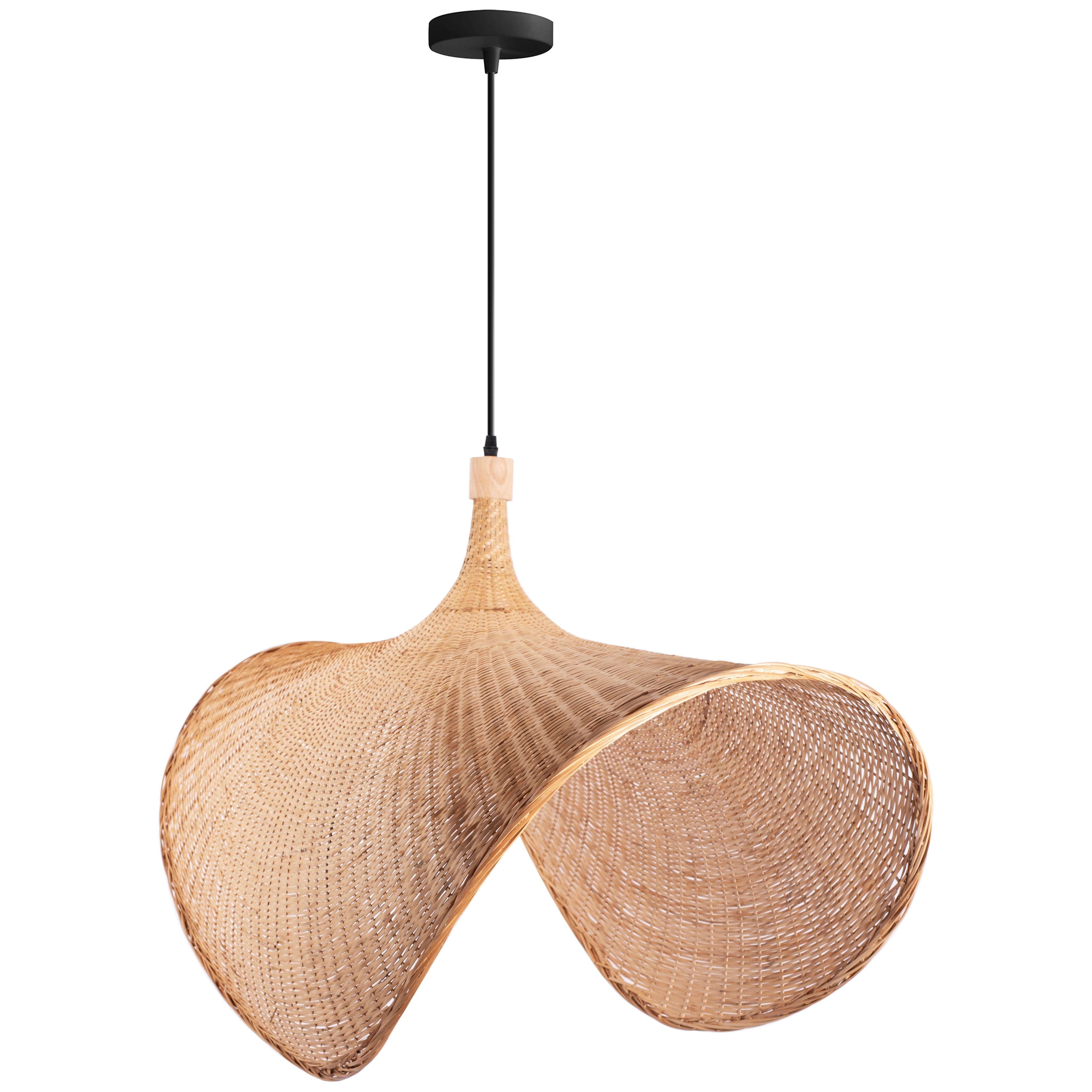 Lampa Wisząca Bambusowa APP1641-1CP 50cm 2