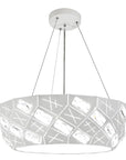 Lampa wisząca LED biała okrągła z kryształkami 24W Glance Candellux 31-64851
