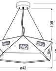 Lampa wisząca biała pięciokątna regulowana 3xG9 Nemezis 31-59147