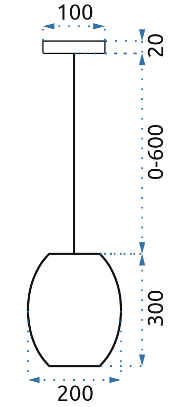 Lampa wisząca szklana  APP565-1CP Złota