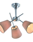 Lampa sufitowa chromowa abażur z tkaniny 3x40W Vox Candellux 33-70623