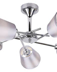 Lampa sufitowa chromowa abażur z tkaniny 5x40W Vox Candellux 35-70630