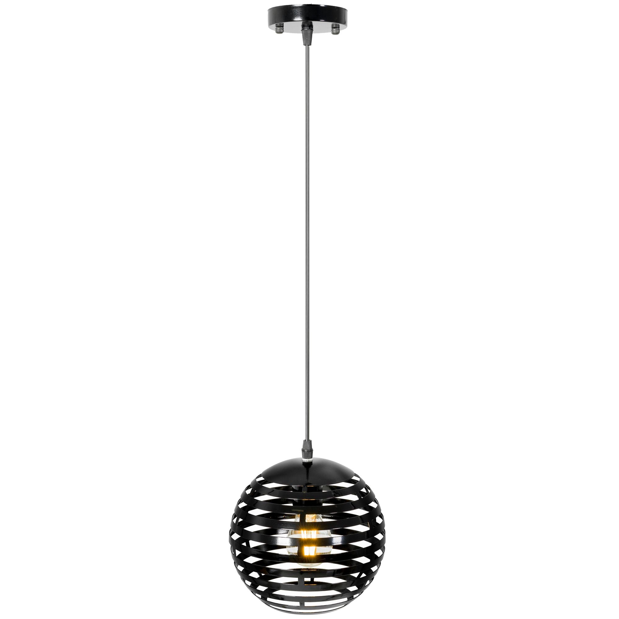 Lampa Sufitowa Metalowa Okrągła Kula App336-1cp Czarna