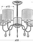 Lampa sufitowa wisząca chromowa żyrandol 5x40W Estera Candellux 35-11671
