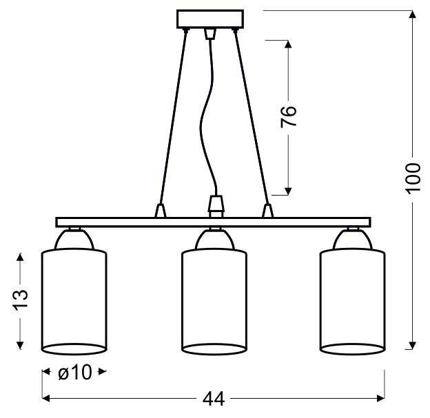 Lampa wisząca biała regulowana metal 3xE14 Indira 33-58607