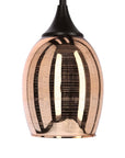 Lampa wisząca miedziana szklany lustrzany klosz Marina Candellux 31-51622