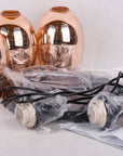 Lampa wisząca czarno-miedziana lustrzane klosze 3x60W Marina Candellux 33-51608