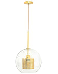 Lampa wisząca szklana loft APP555-1CP 25cm ZŁOTa