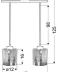 Lampa sufitowa chrom 2xE27 COX 32-53879