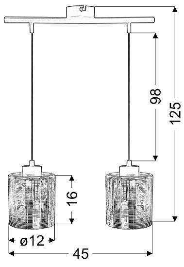 Lampa sufitowa chrom 2xE27 COX 32-53879