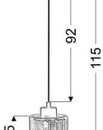 Lampa wisząca chrom klosz 3D regulowana wysokość Nocturno Candellux 31-57686
