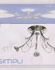Lampa sufitowa chromowana z kryształkami 5x40W Simpli Candellux 35-63854