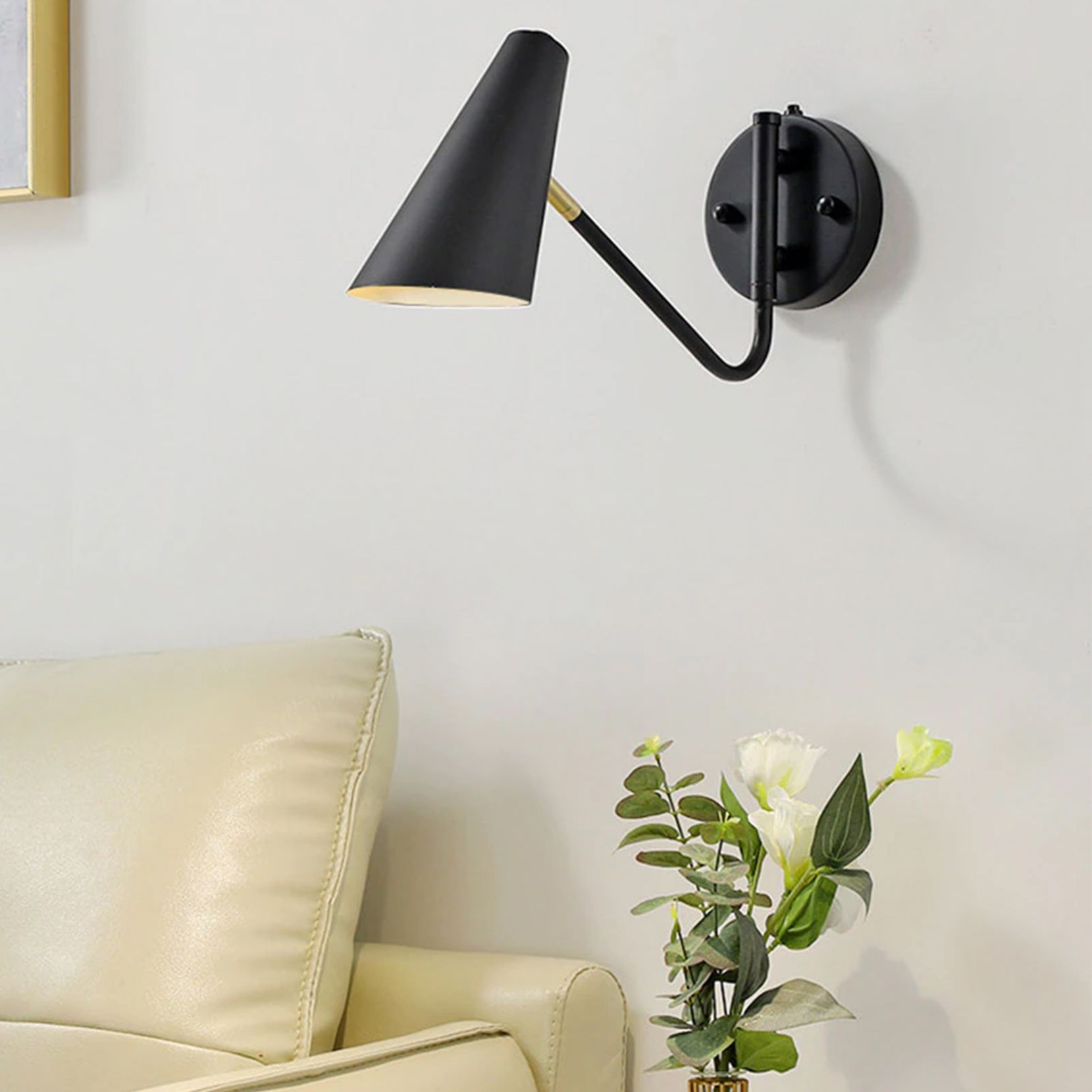 Lampa Ścienna Kinkiet App1139-1w Czarno-złota